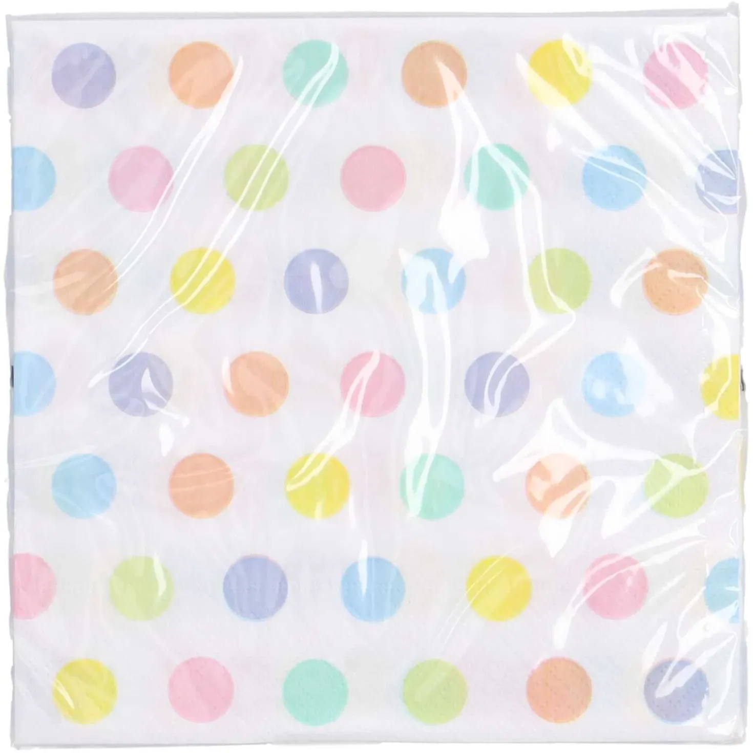 Servietten bunte Punkte, 33 x 33 cm, 20 Stück