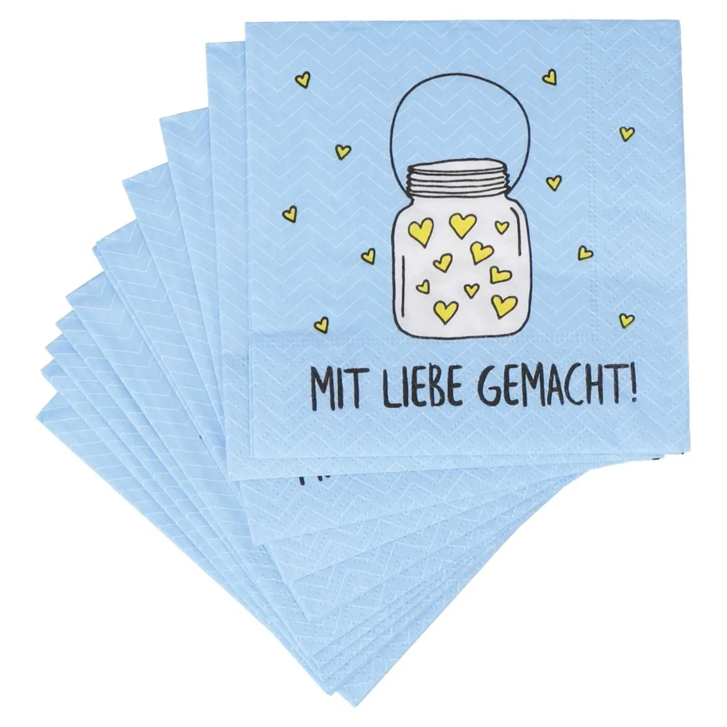 Servietten M. Liebe gemacht, 25 x 25 cm, 20 Stück