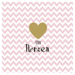 Servietten Von Herzen, 33 x 33 cm, 20 Stück