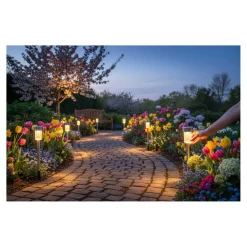 Solarlampen-Set 4,8 x 36,5 cm, 10 Stück