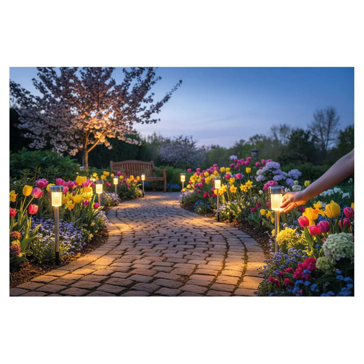 Solarlampen-Set 4,8 x 36,5 cm, 10 Stück