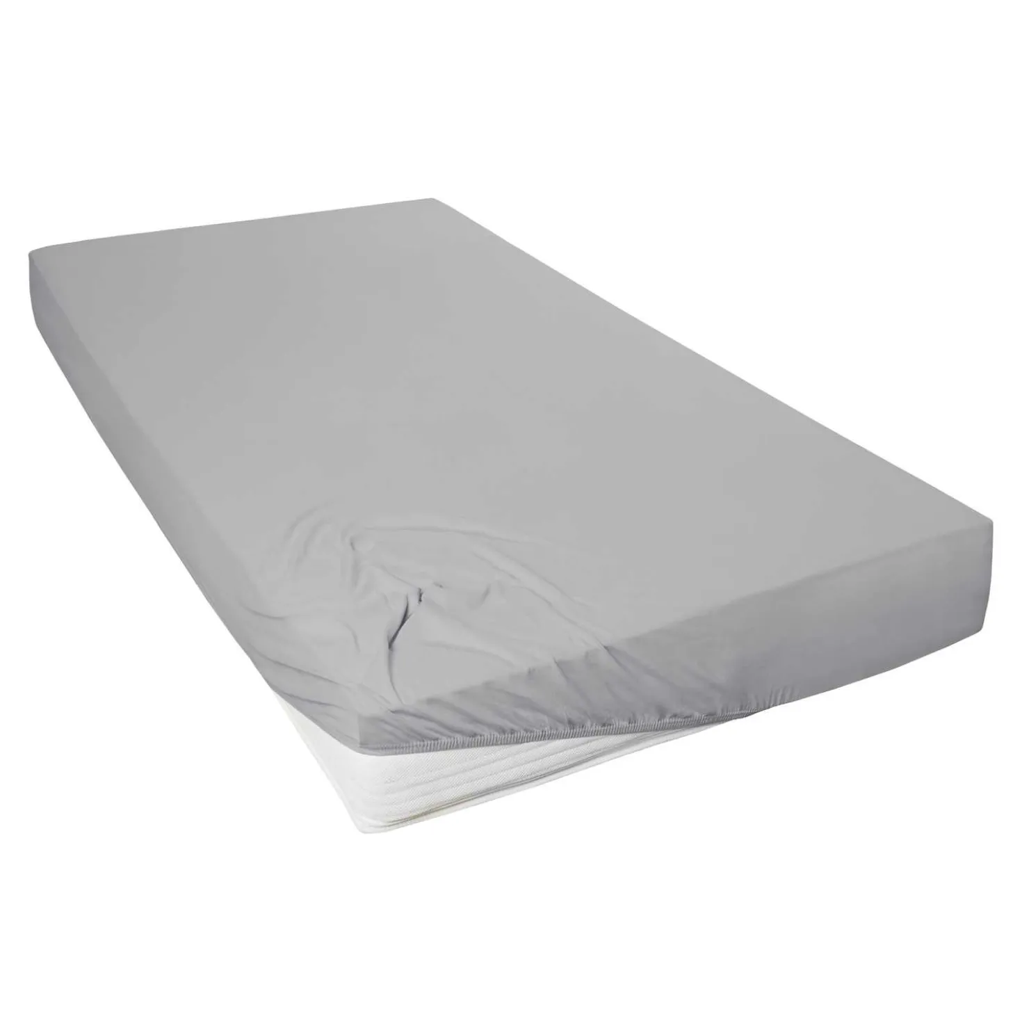 Spannbettlaken Jersey granit, 100 x 200 cm