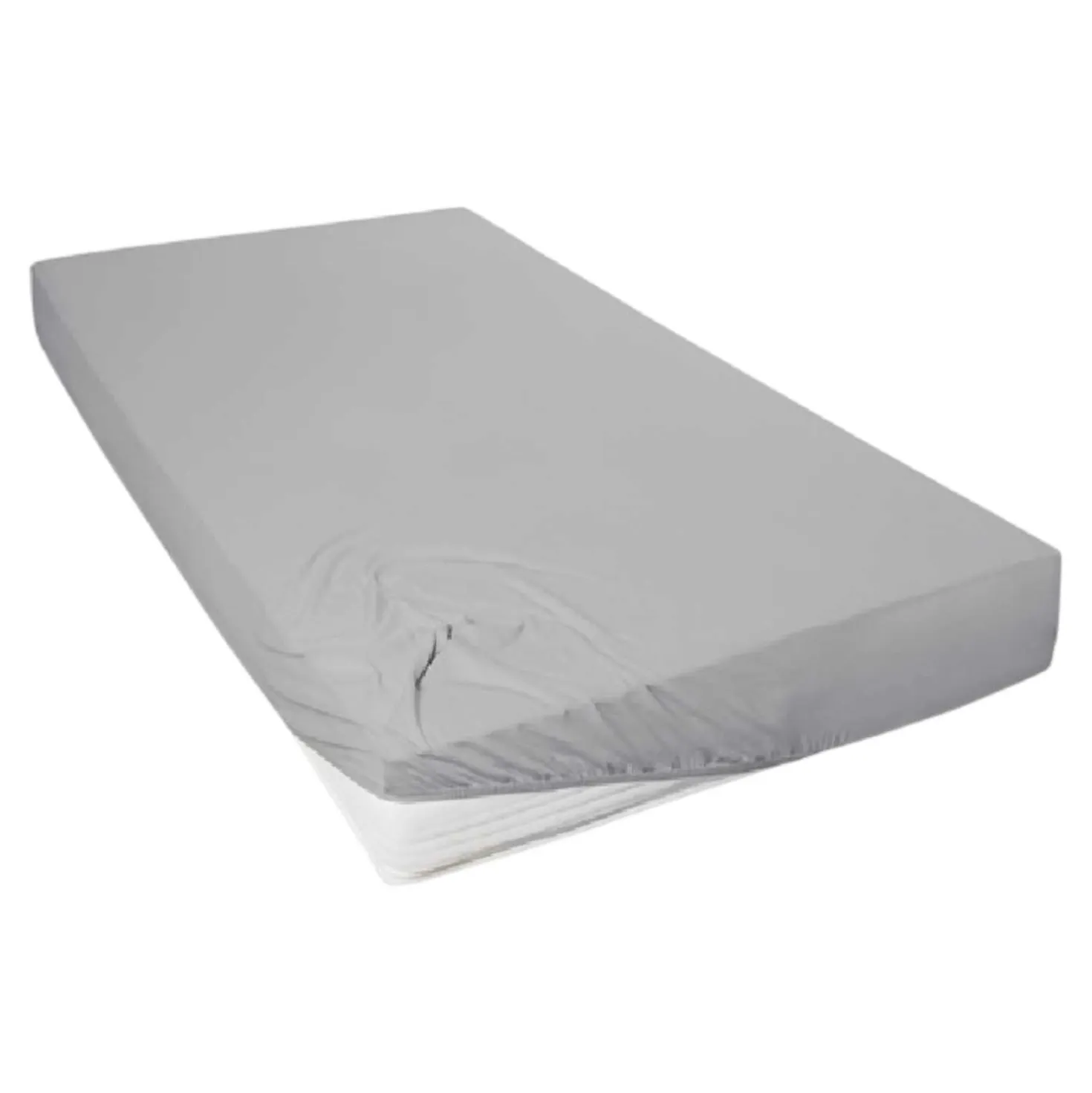 Spannbettlaken Jersey granit, 190 x 200 cm