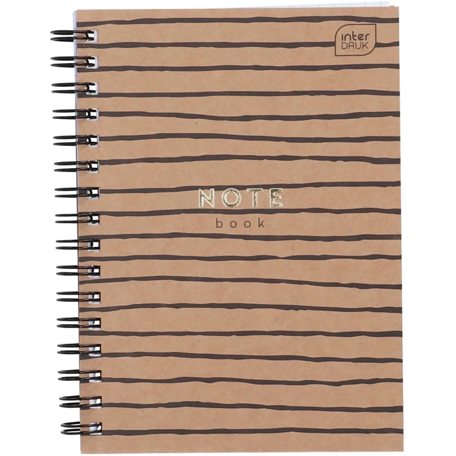 Spiralnotizbuch A6 Kraft kariert, 80Blatt
