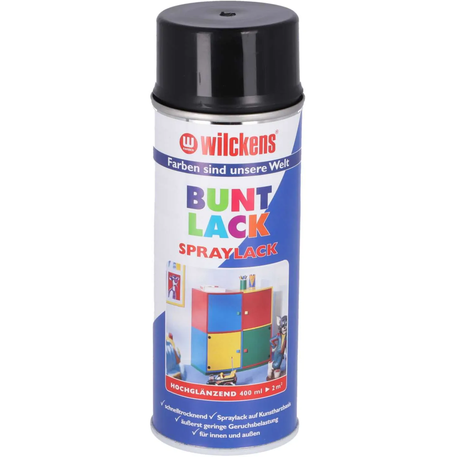 Spraylack glänzend, schwarz, 400 ml