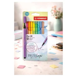 STABILO Fasermaler Pen 68 past.love, 12 Stück