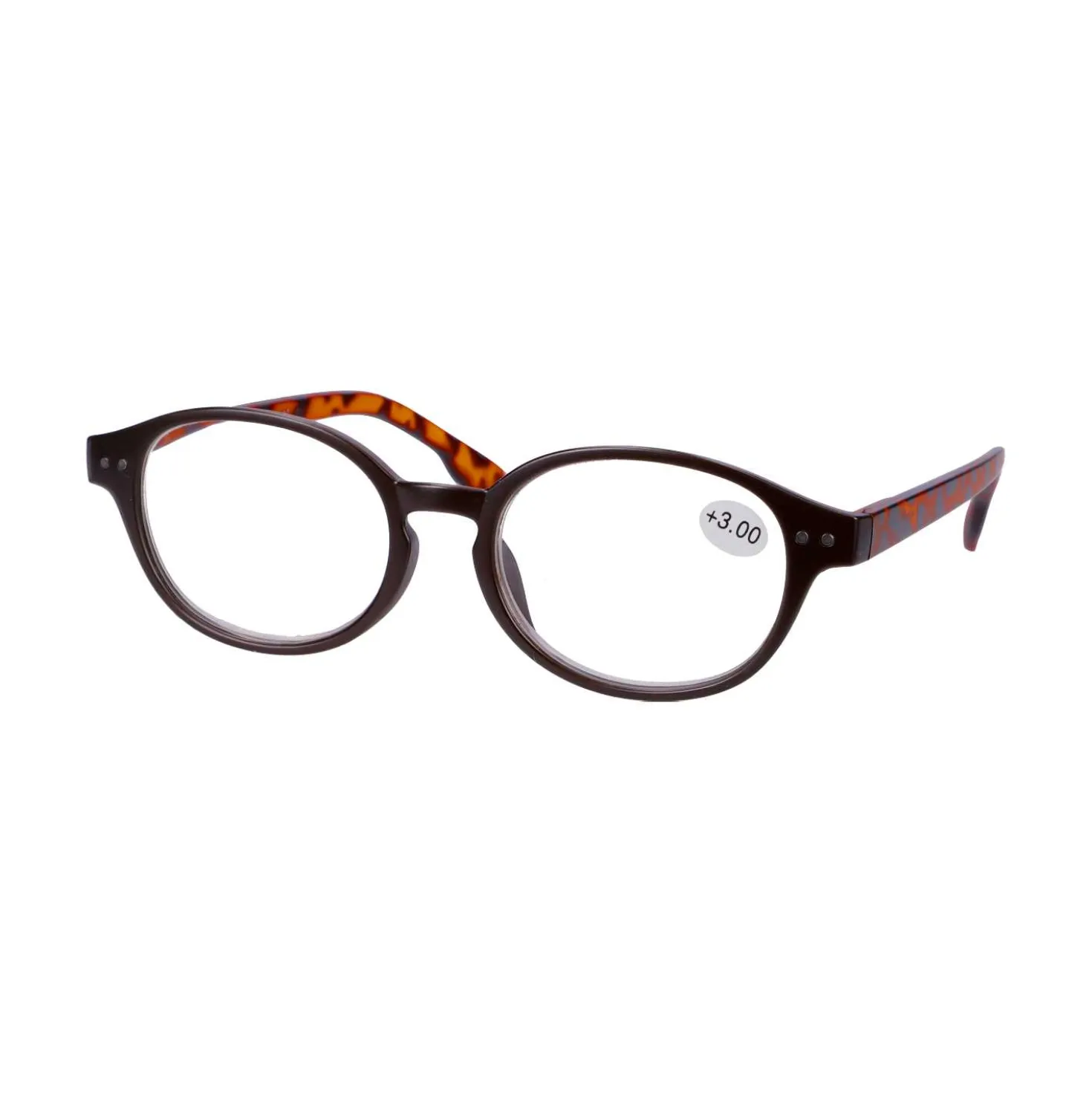 Star Optic Lesehilfe MD1 aus Kunststoff +3,0 Dioptrien schwarz/braun