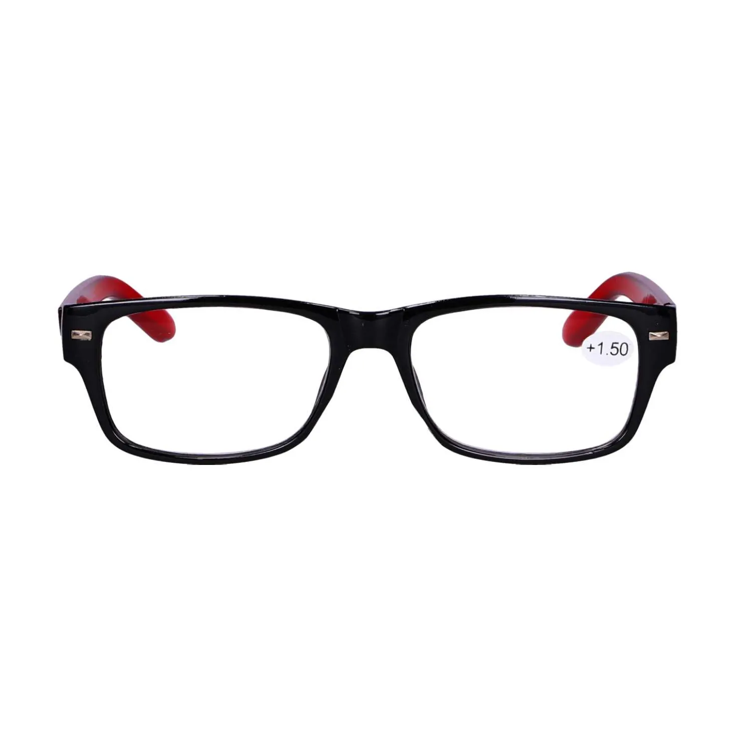 Star Optic Lesehilfe MD2 aus Kunststoff +1,5 Dioptrien schwarz/rot