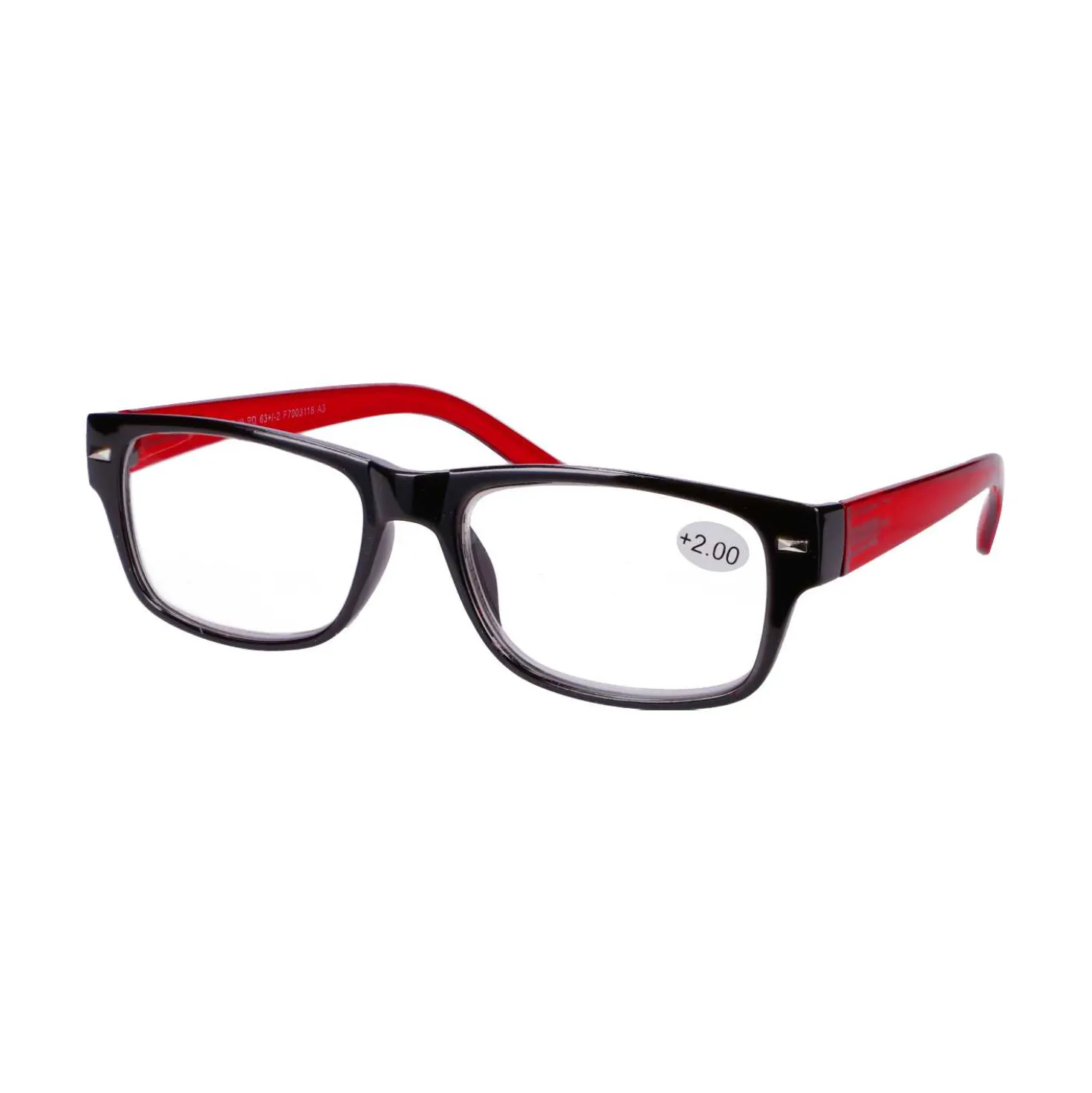 Star Optic Lesehilfe MD2 aus Kunststoff +2,0 Dioptrien schwarz/rot