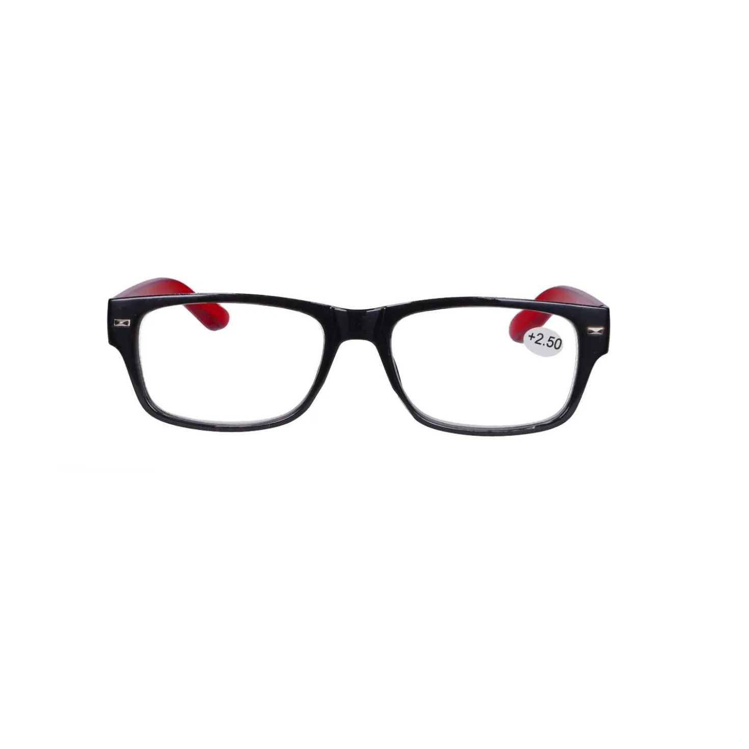 Star Optic Lesehilfe MD2 aus Kunststoff +2,5 Dioptrien schwarz/rot