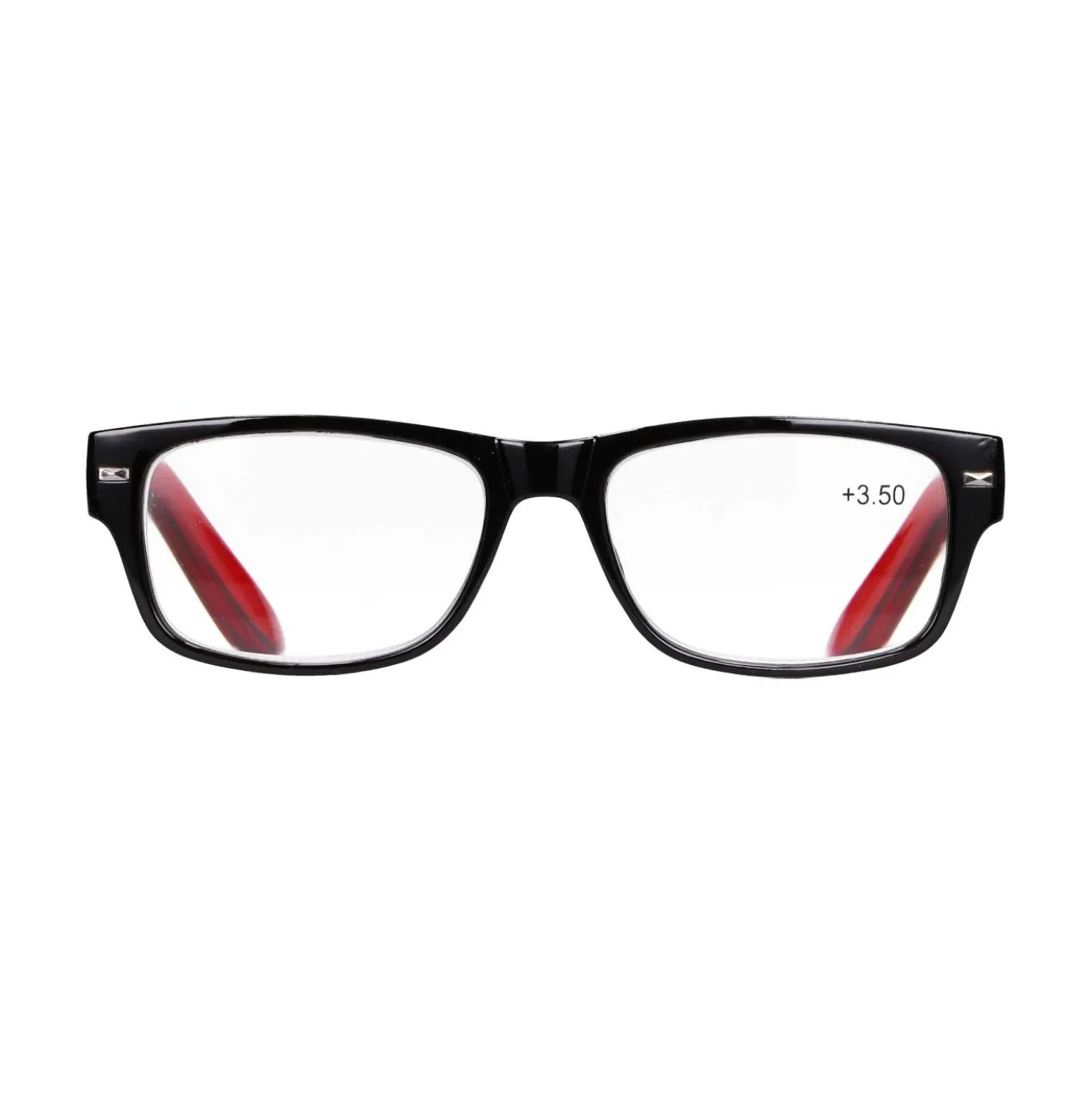 Star Optic Lesehilfe MD2 aus Kunststoff +3,5 Dioptrien schwarz/rot