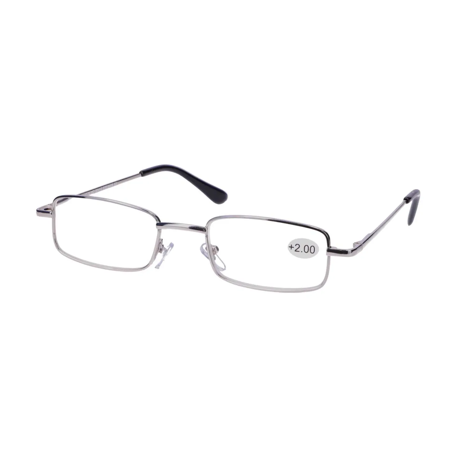 Star Optic Lesehilfe MD6 aus Metall +2,0 Dioptrien silber glänzend