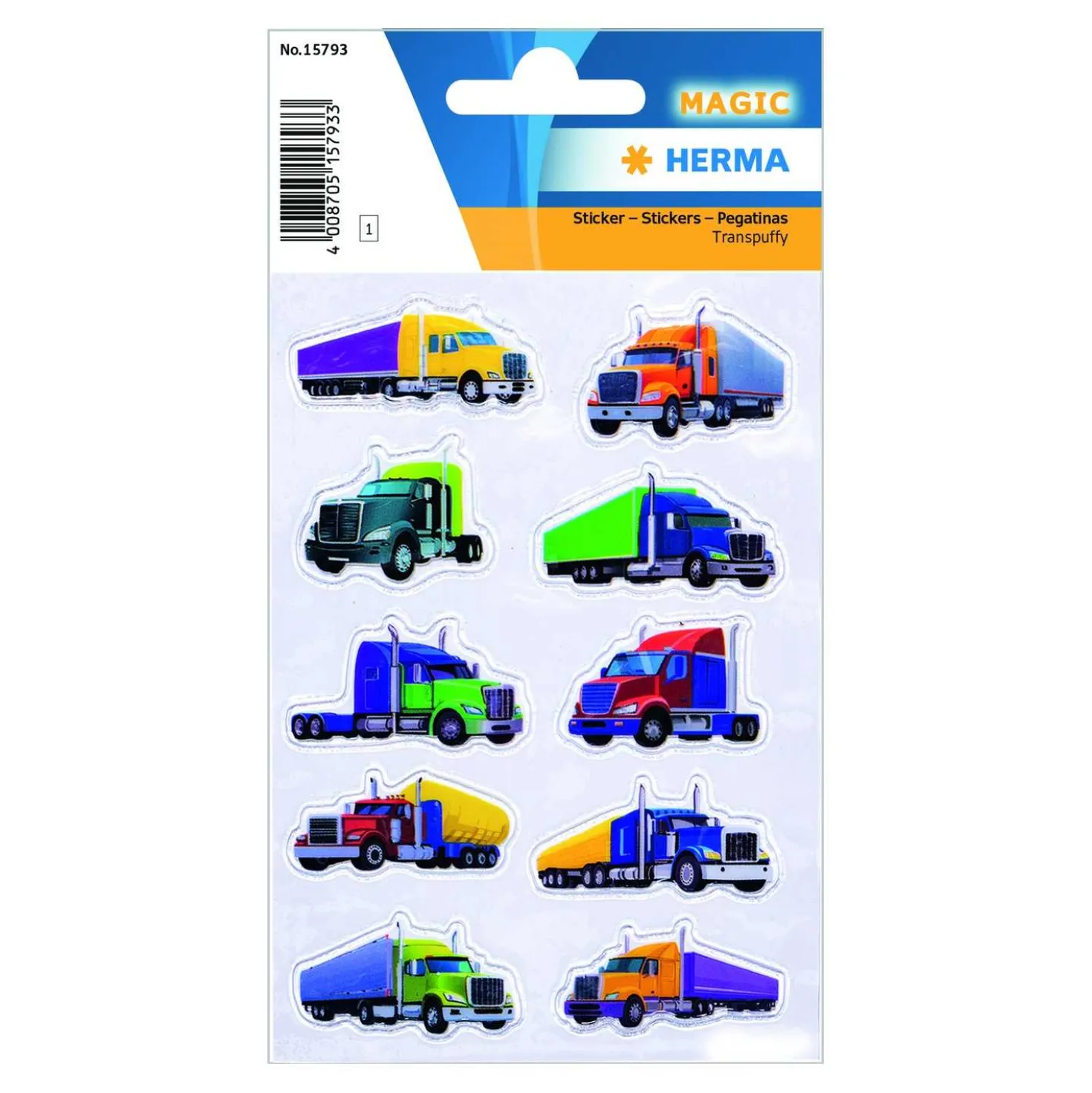 %Sticker CooleTrucks Transpuffy, 1 Blatt