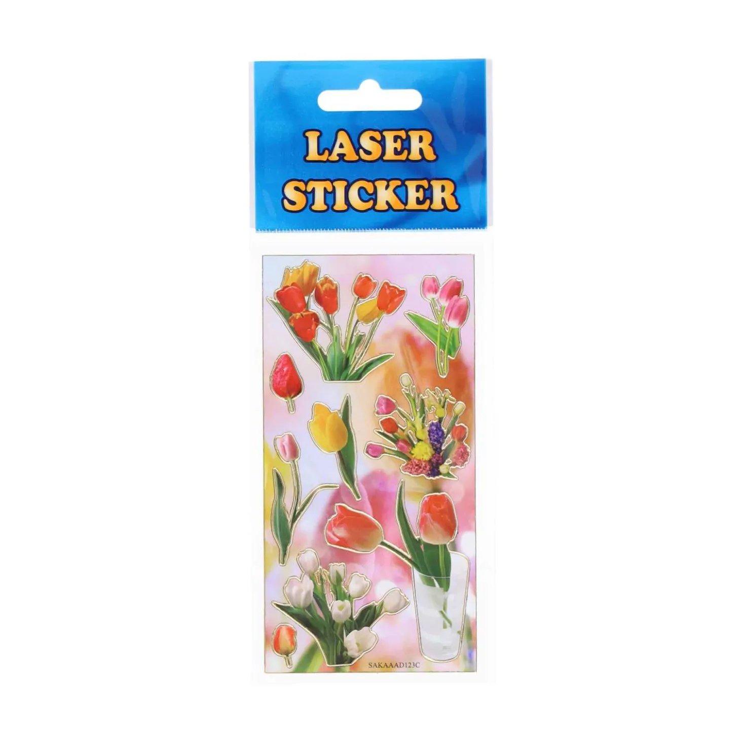 Sticker Laser Blumen, 7 x 18 cm