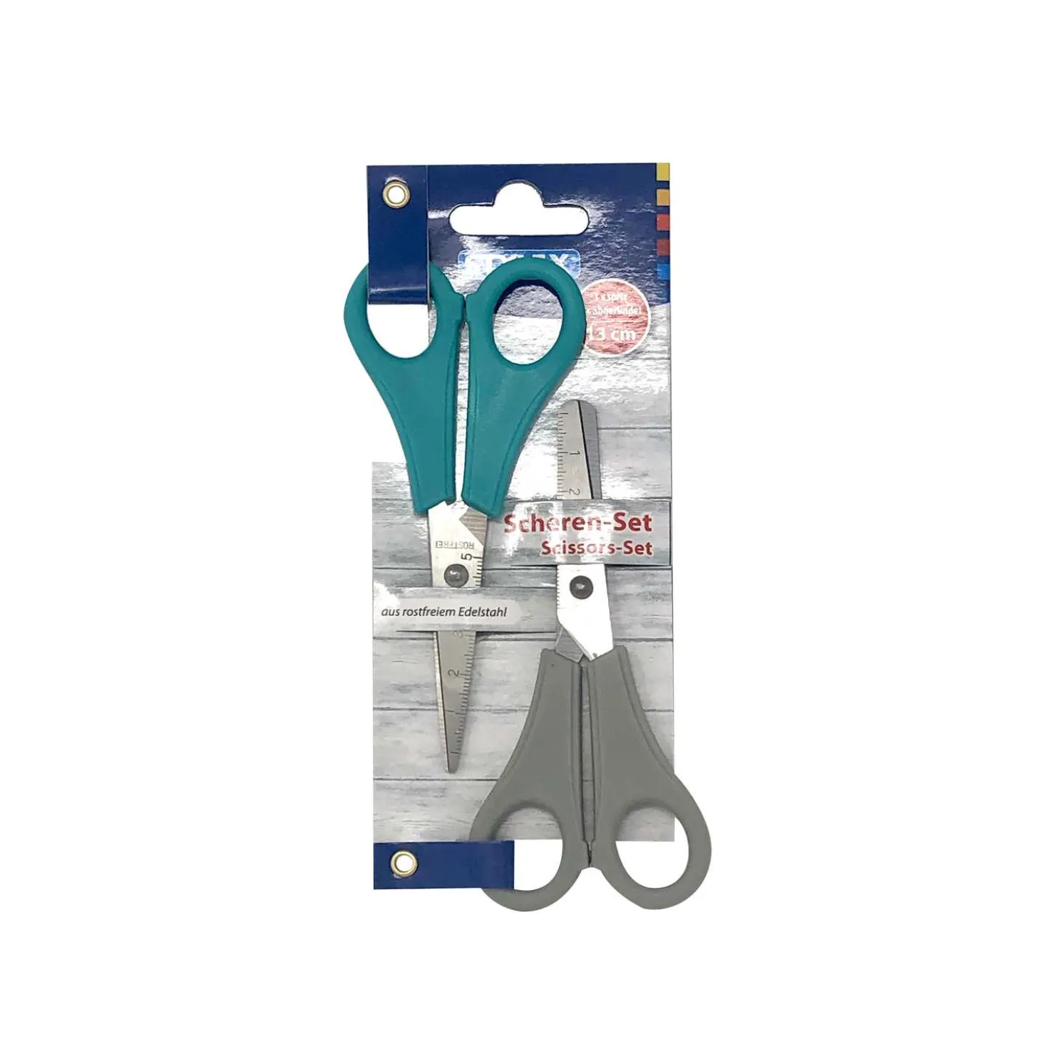 Stylex ®Scherenset rund+spitz, 13 cm, 2 Stück