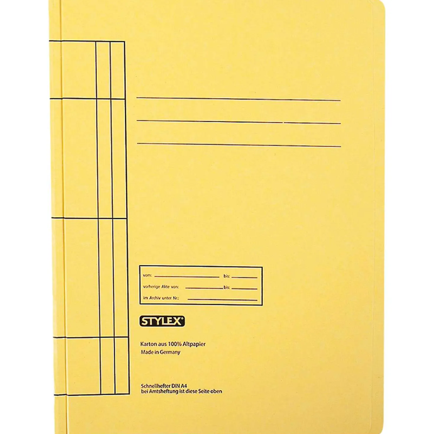Stylex ® Schnellhefter DIN A4 Karton, gelb