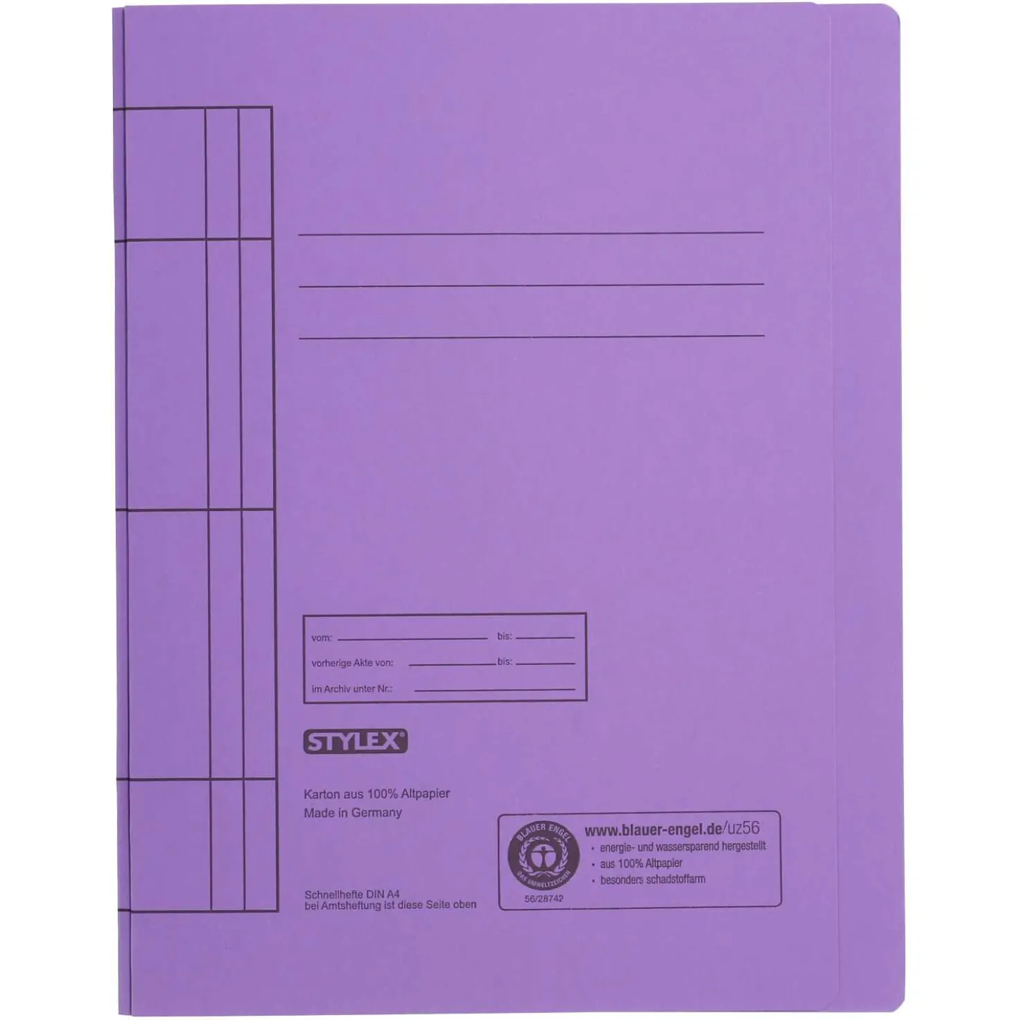 Stylex ® Schnellhefter DIN A4 Karton, violett