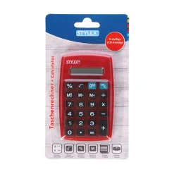 Stylex ®Taschenrechner /blau/gelb/türkis, rot