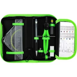STYLEX® Zirkel-Etui Geometrie-Set 10teilig 3fach