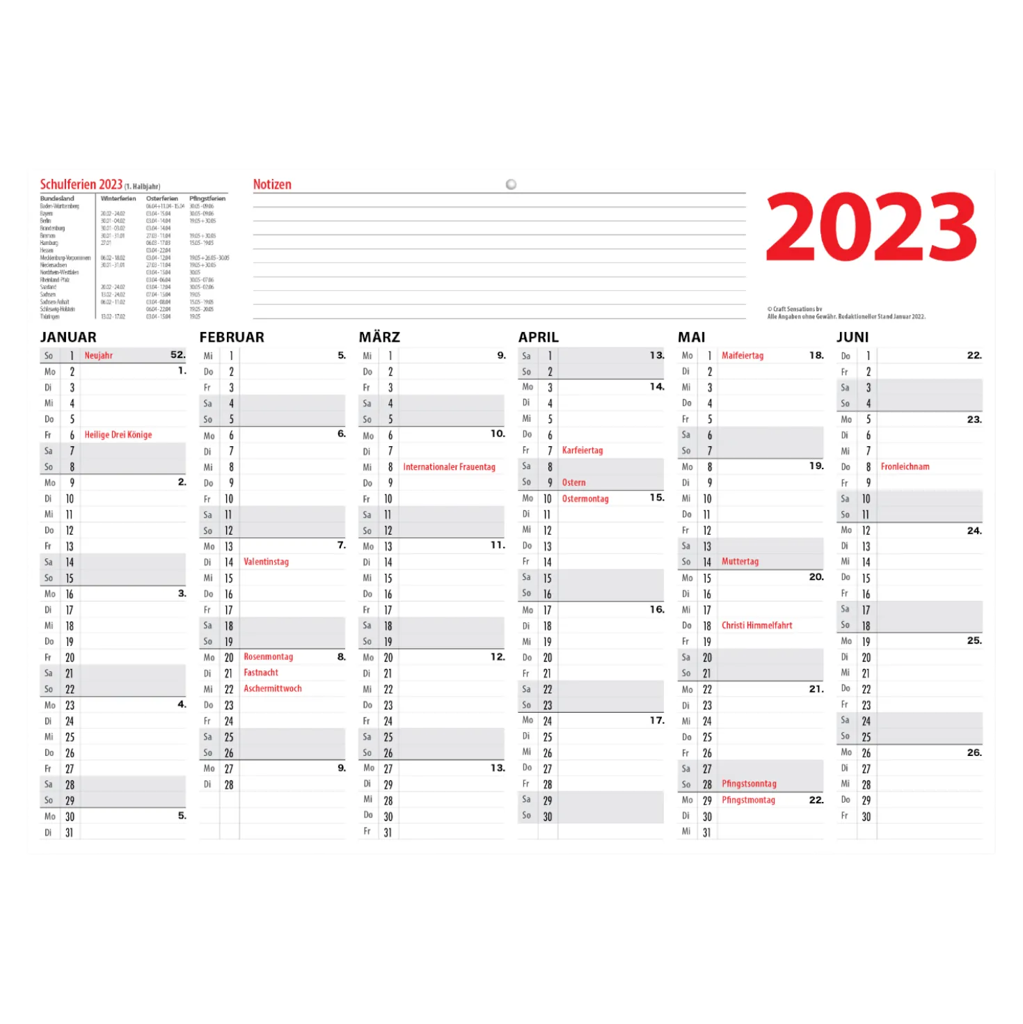 Tafelkalender A4