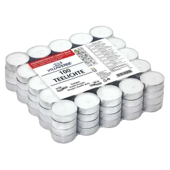 Teelichte Blockpackung, weiß, 100 Stück