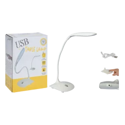 Tischlampe LED weiss mit USB Kabel