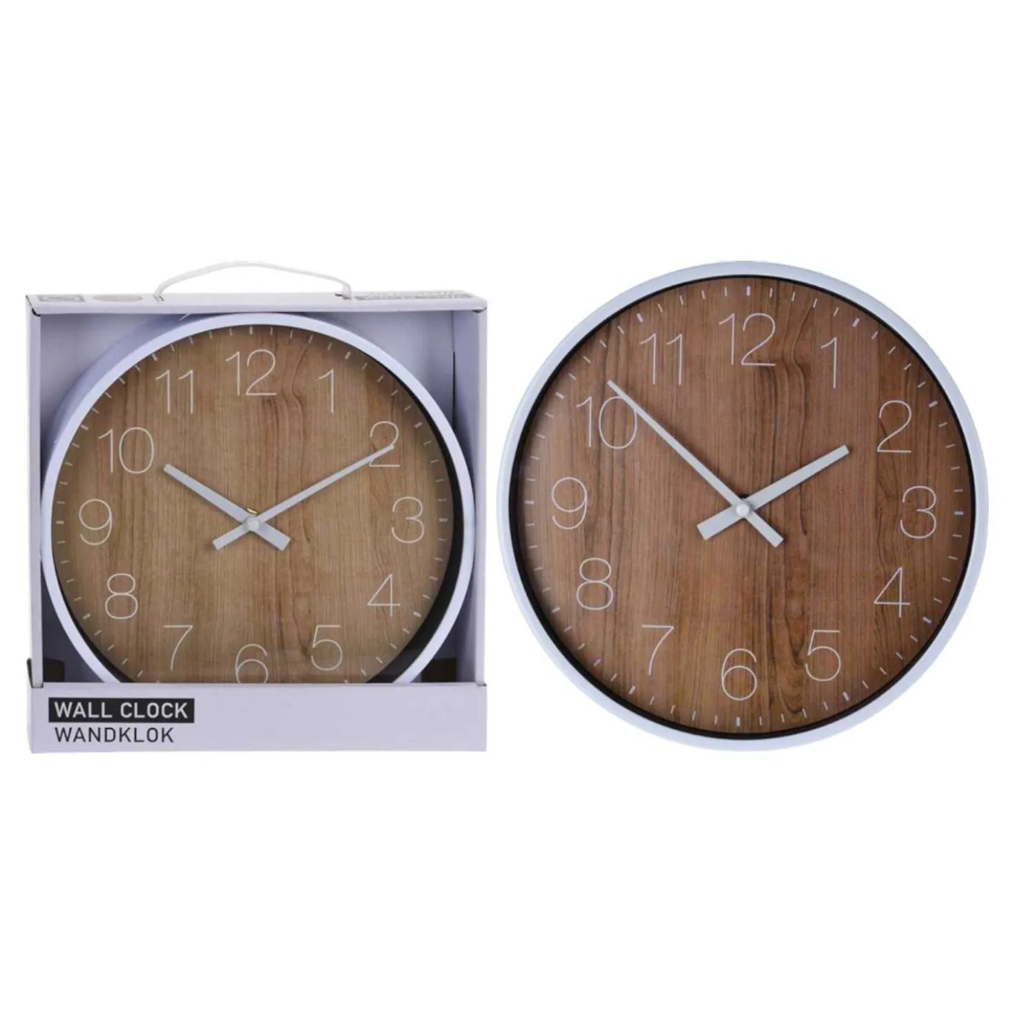 Wanduhr Holzoptik, Ø = 25 cm