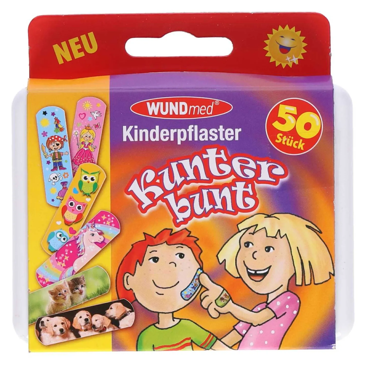 Wundmed ® Kinderpflaster Pflasterbox, 63 x 19 mm, 50 Stück