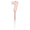 Zahlenkerze 7 rosé metallic