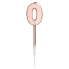 Zahlenkerze 0 rosé metallic