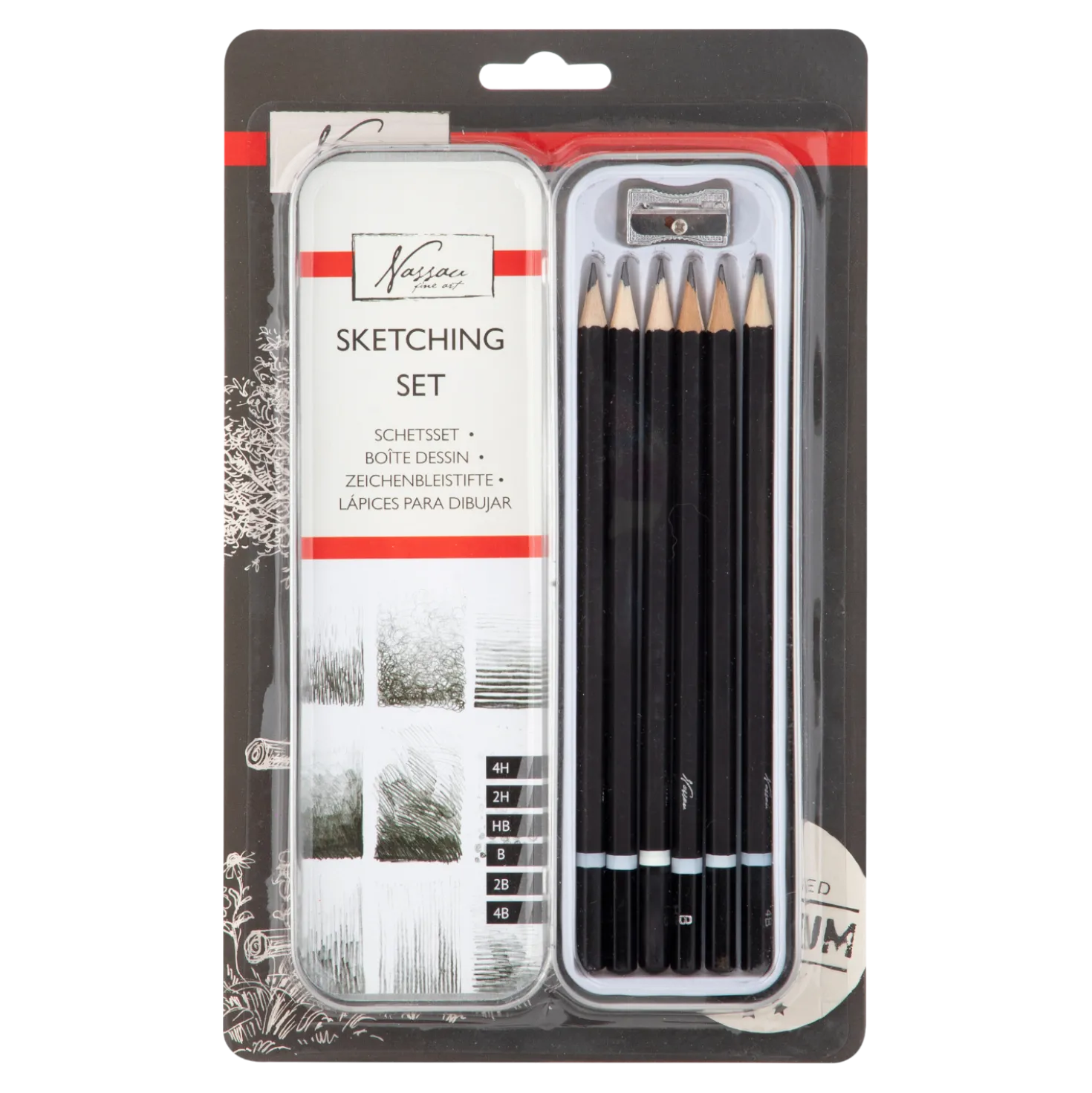 Zeichen-Set 6 Bleistifte + Spitzer